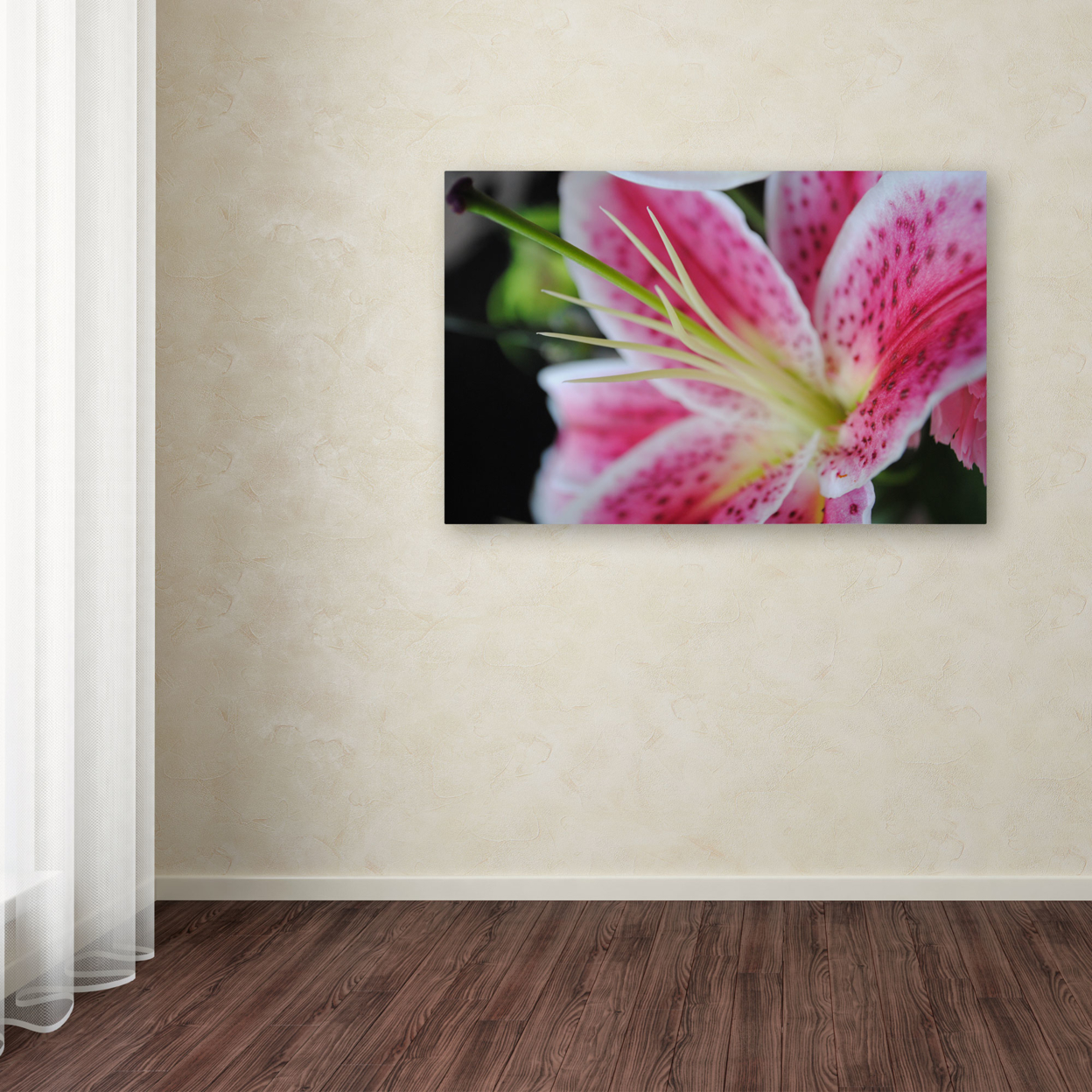 Monica Fleet 'Pink Flower' Canvas Art 16 X 24