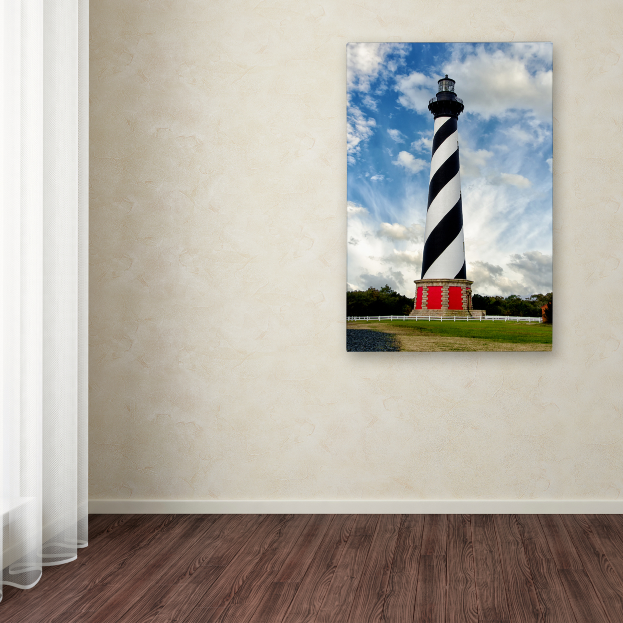PIPA Fine Art 'Cape Hatteras Lighthouse' Canvas Art 16 X 24