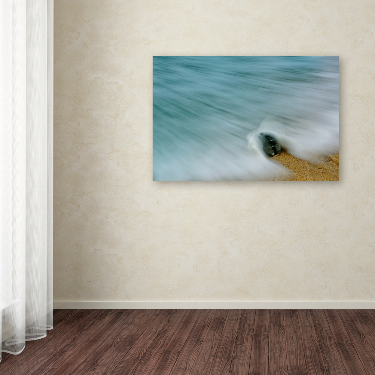 PIPA Fine Art 'Whelk Seashell And Misty Wave' Canvas Art 16 X 24