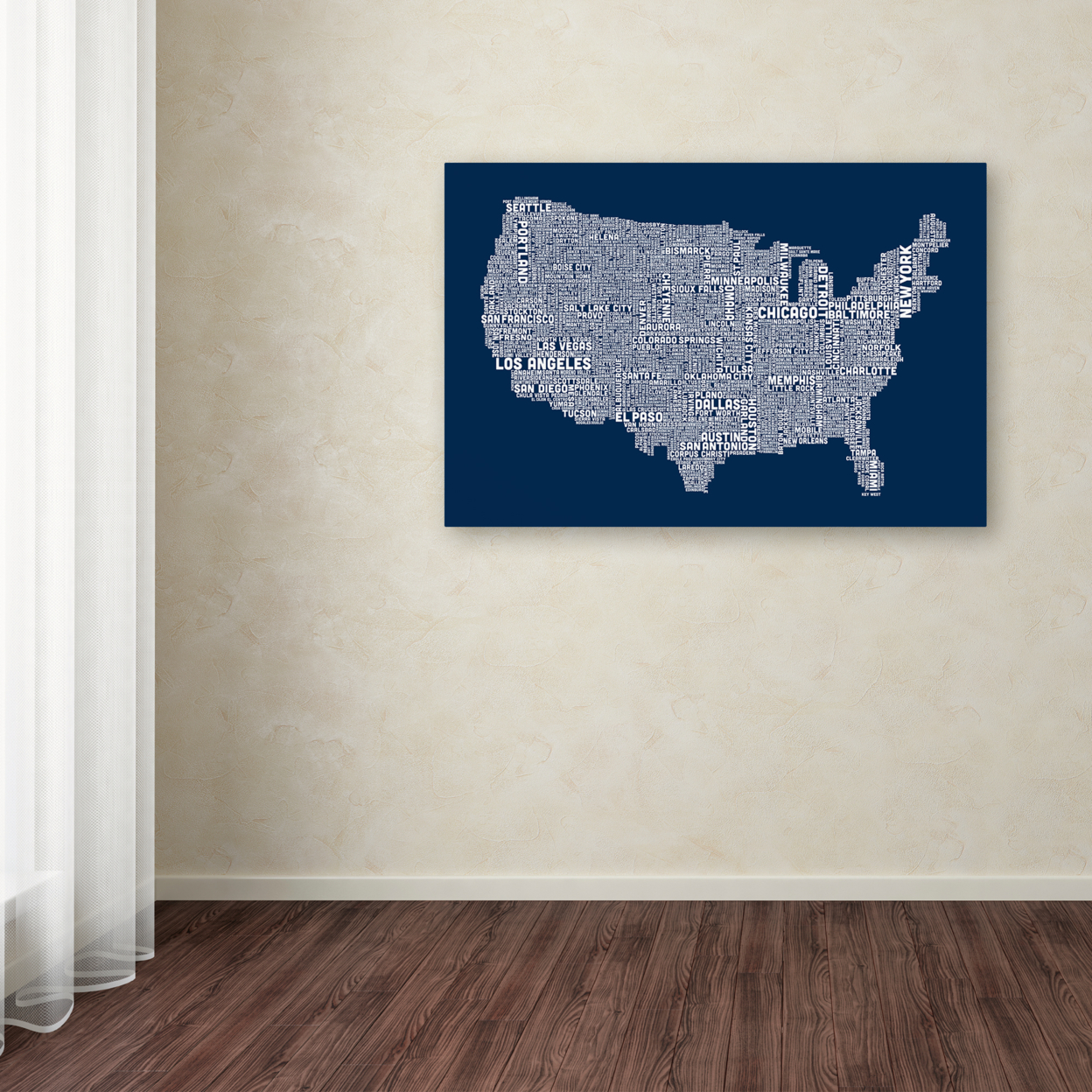 Michael Tompsett 'US City Map V' Canvas Art 16 X 24