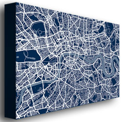 Michael Tompsett 'London Street Map III' Canvas Art 16 X 24