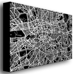 Michael Tompsett 'London Street Map I' Canvas Art 16 X 24