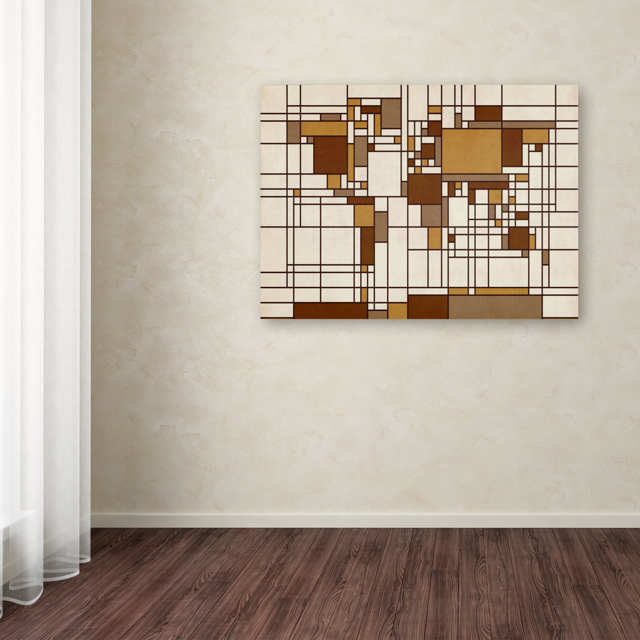 Michael Tompsett 'Mondrian World Map' Canvas Art 16 X 24