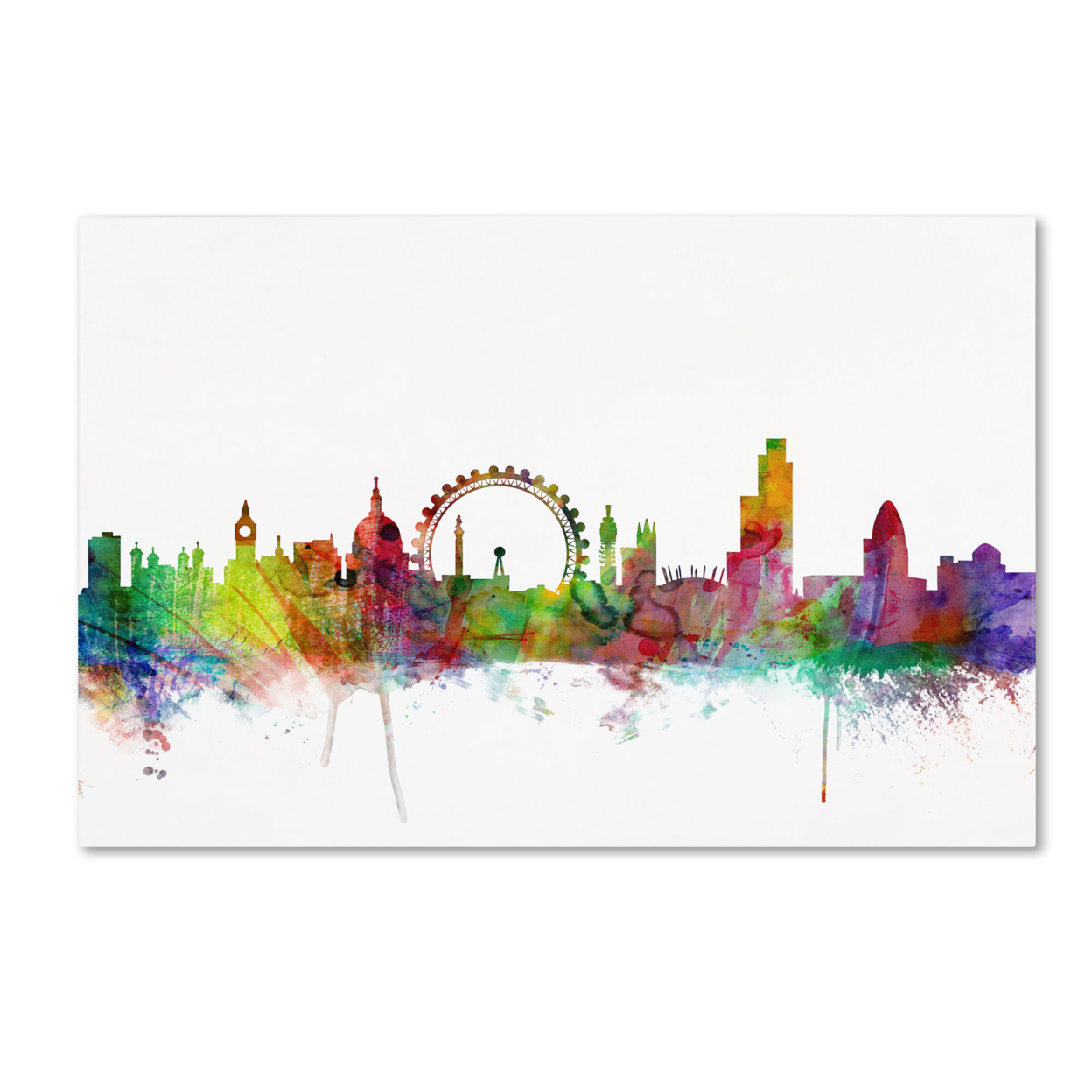 Michael Tompsett 'London England Skyline V' Canvas Art 16 X 24
