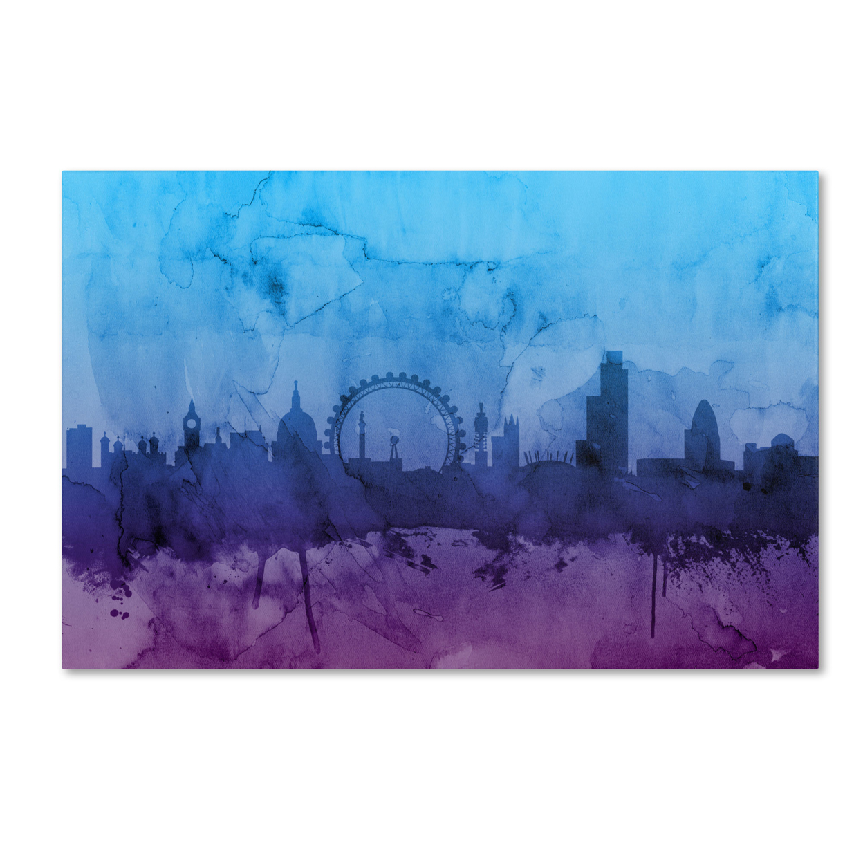 Michael Tompsett 'London England Skyline IV' Canvas Art 16 X 24