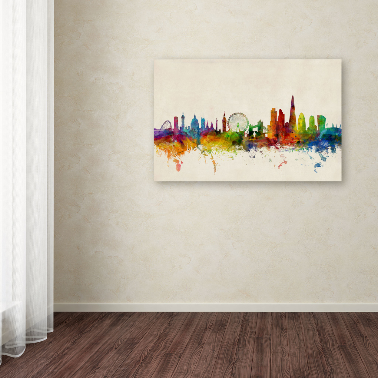 Michael Tompsett 'London England Skyline VII' Canvas Art 16 X 24
