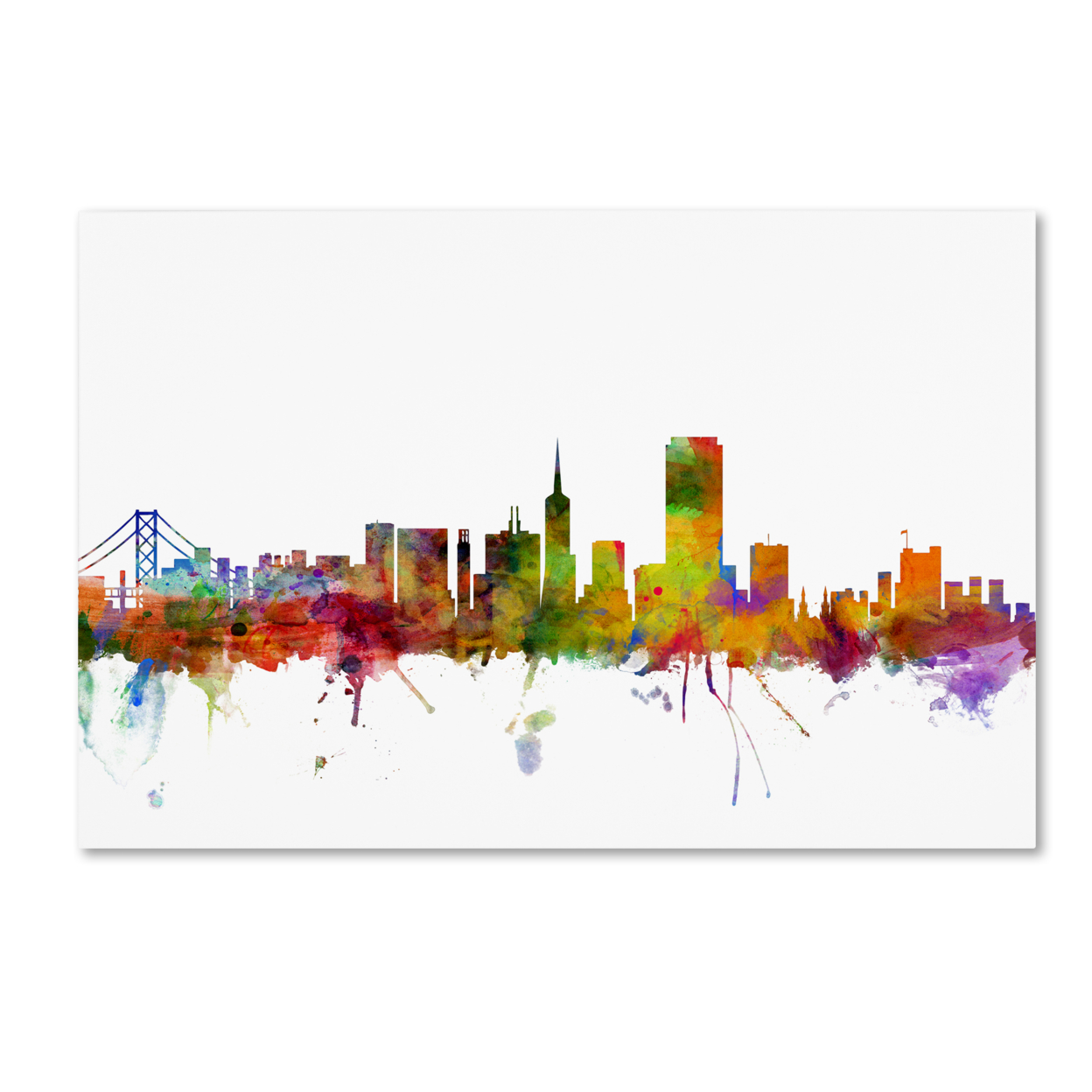 Michael Tompsett 'San Francisco City Skyline' Canvas Art 16 X 24
