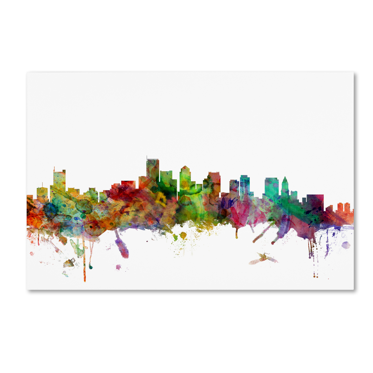 Michael Tompsett 'Boston Massachusetts Skyline' Canvas Art 16 X 24