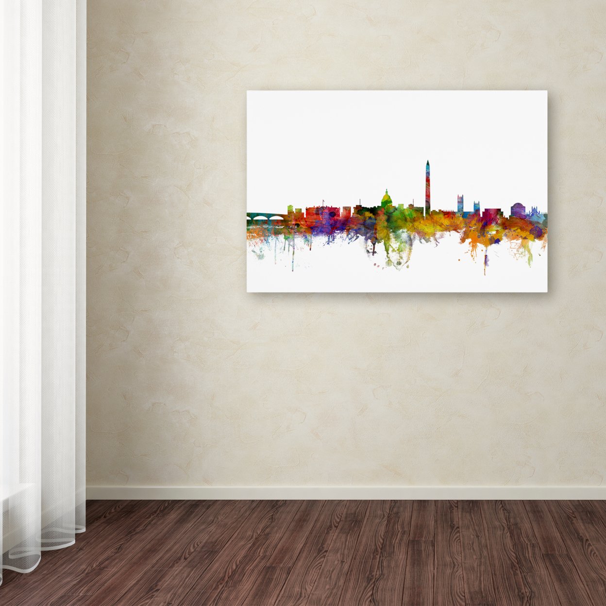 Michael Tompsett 'Washington DC Skyline II' Canvas Art 16 X 24