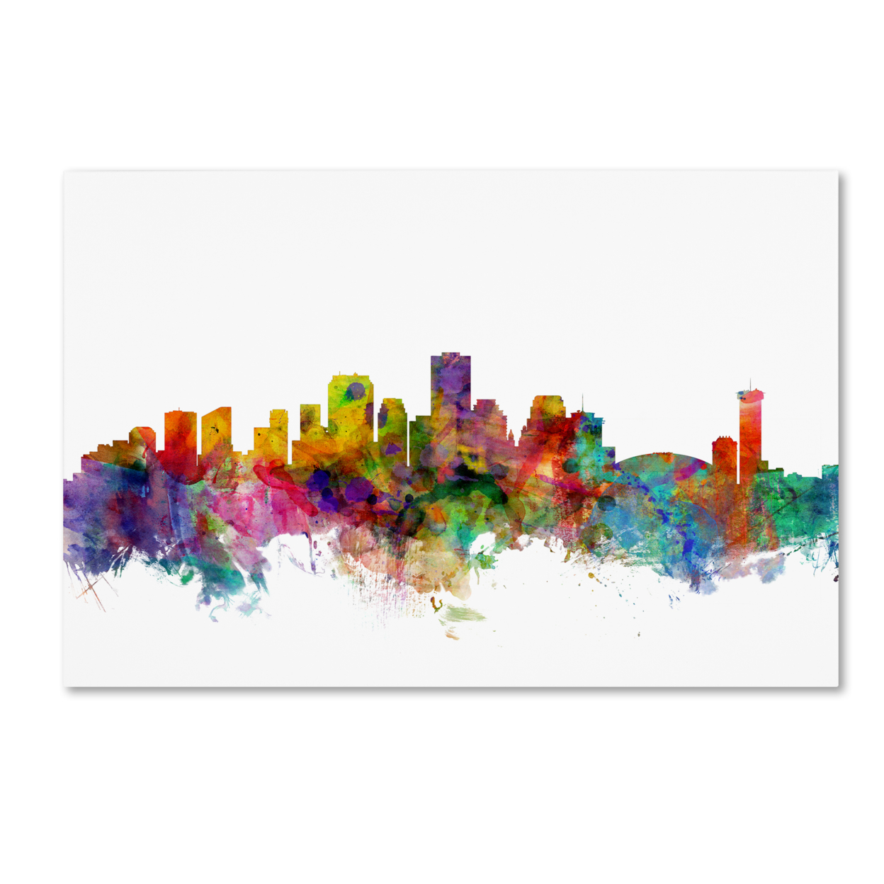 Michael Tompsett 'New Orleans Louisiana Skyline' Canvas Art 16 X 24