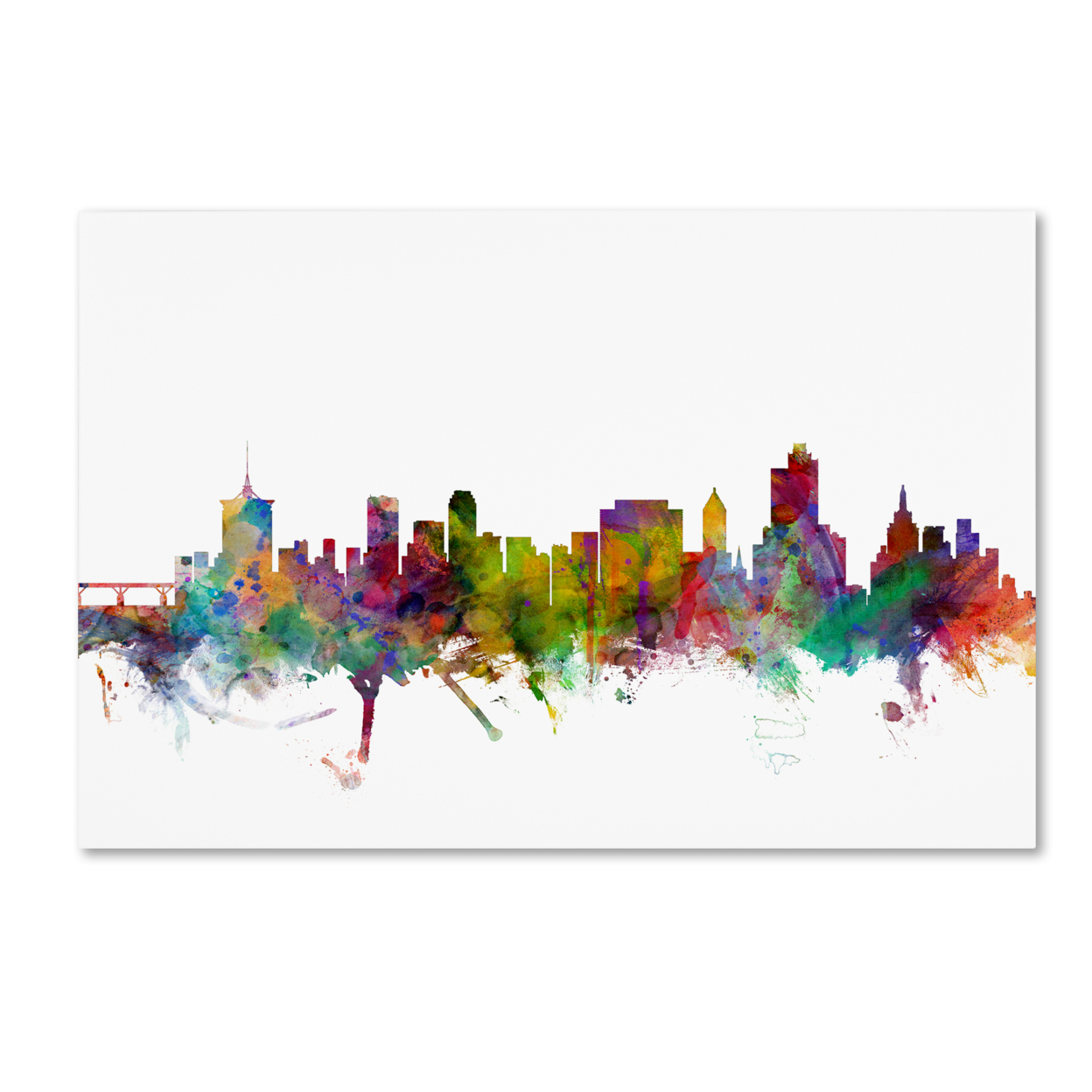 Michael Tompsett 'Tulsa Oklahoma Skyline' Canvas Art 16 X 24