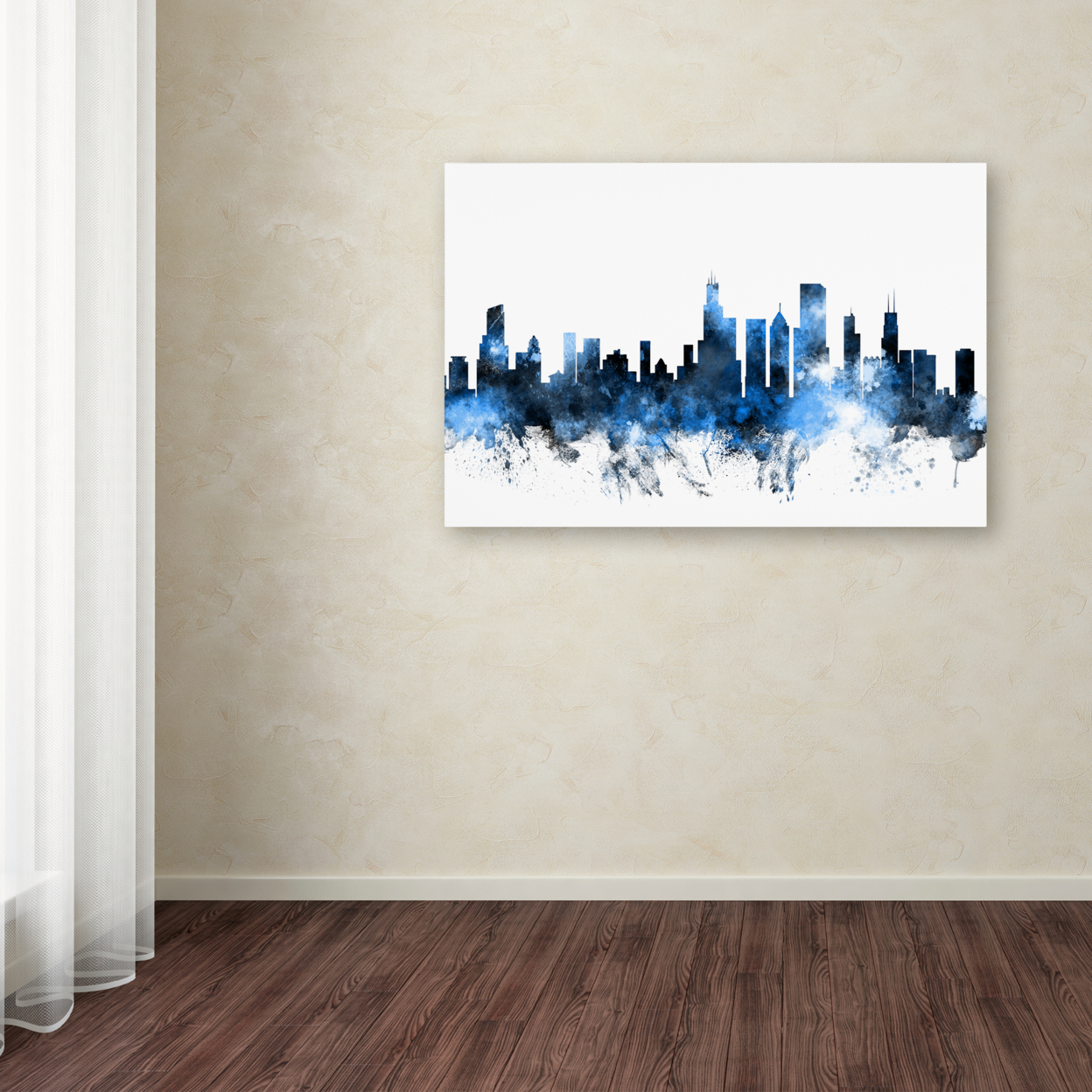 Michael Tompsett 'Chicago Illinois Skyline II' Canvas Art 16 X 24