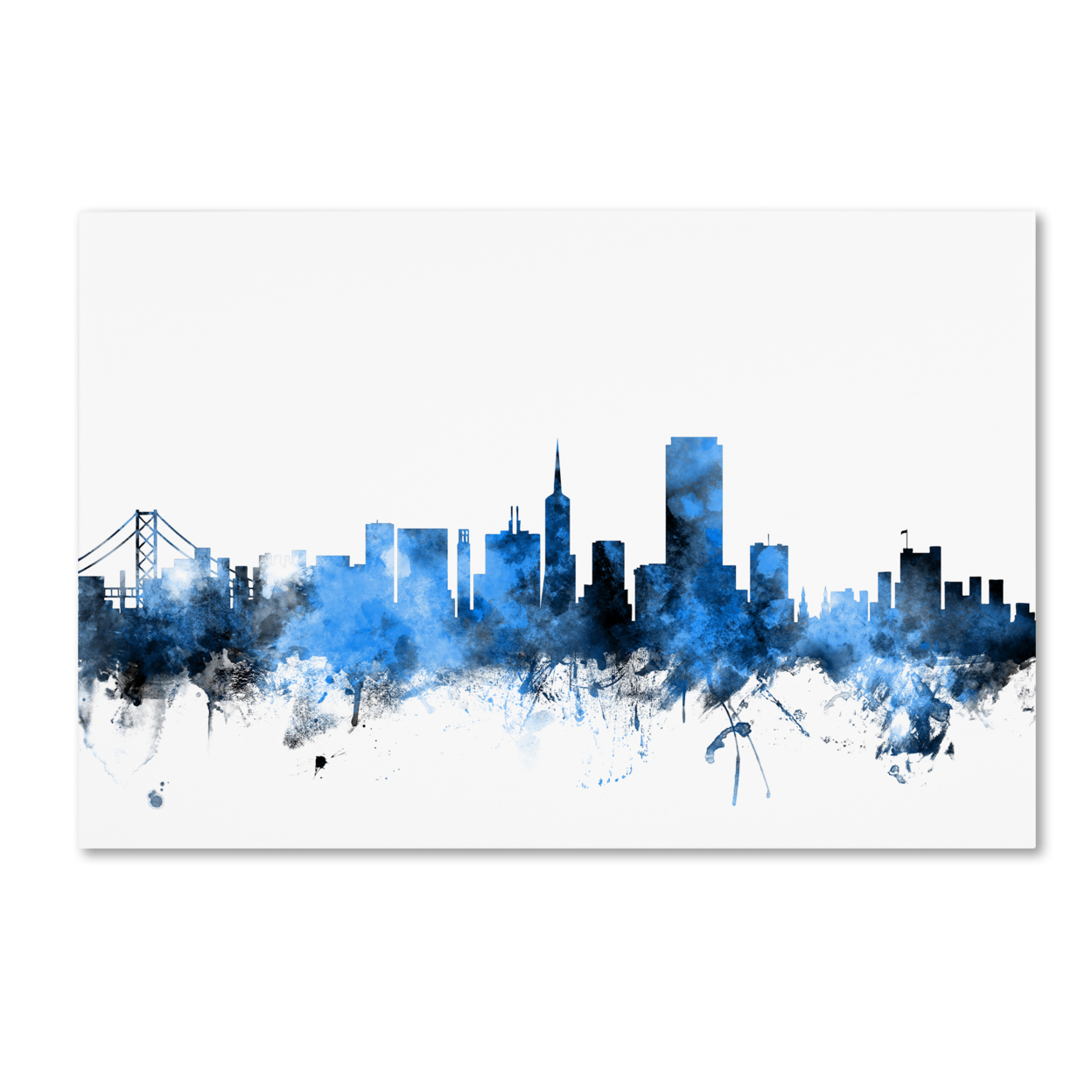 Michael Tompsett 'San Francisco City Skyline II' Canvas Art 16 X 24