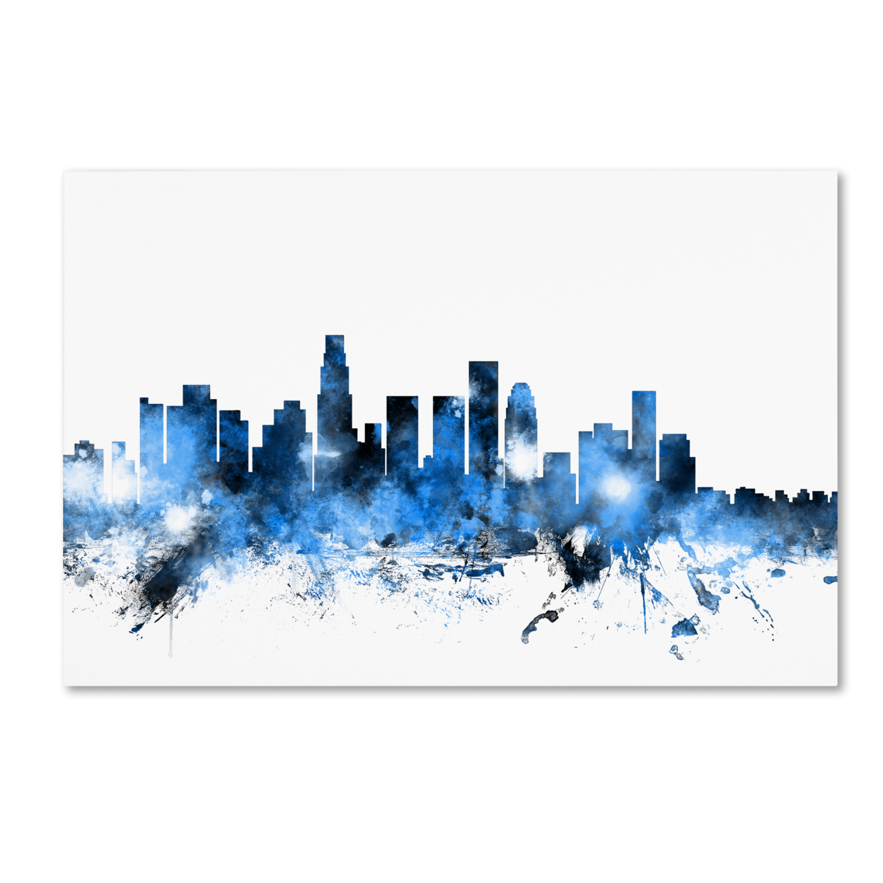 Michael Tompsett 'Los Angeles California Skyline II' Canvas Art 16 X 24