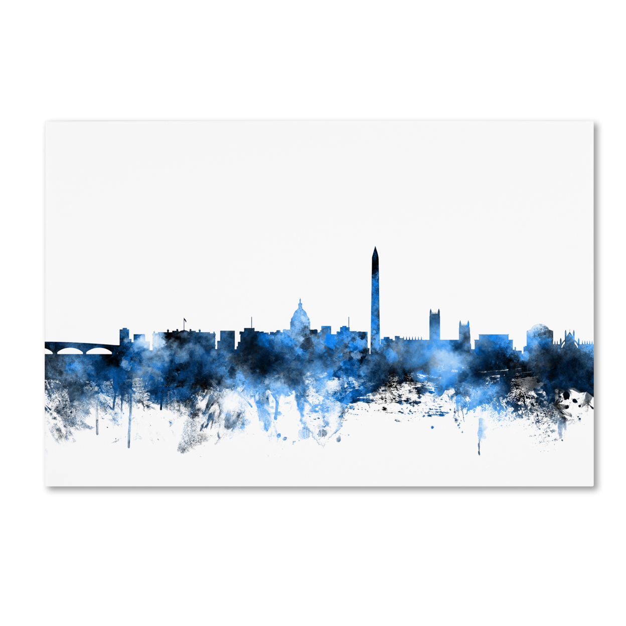 Michael Tompsett 'Washington DC Skyline III' Canvas Art 16 X 24