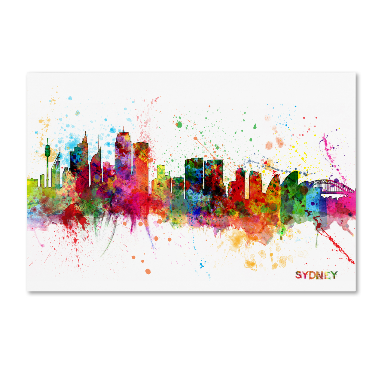 Michael Tompsett 'Sydney Australia Skyline II' Canvas Art 16 X 24