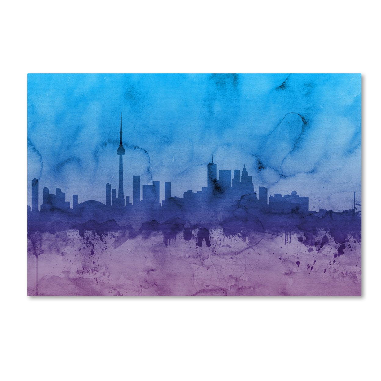 Michael Tompsett 'Toronto Canada Skyline II' Canvas Art 16 X 24