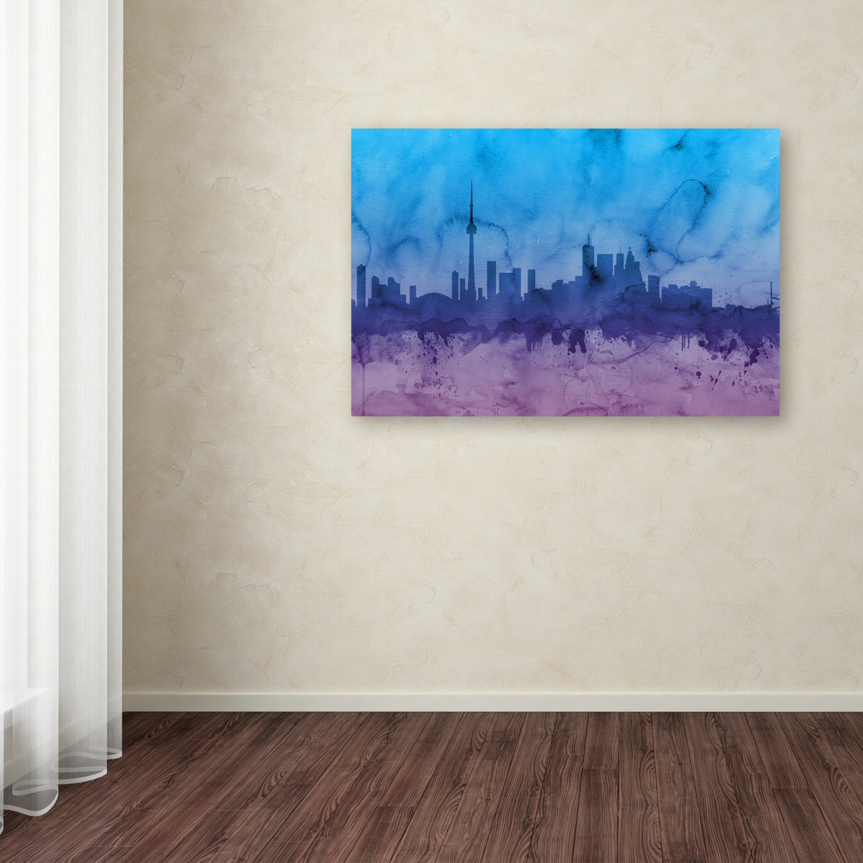 Michael Tompsett 'Toronto Canada Skyline II' Canvas Art 16 X 24