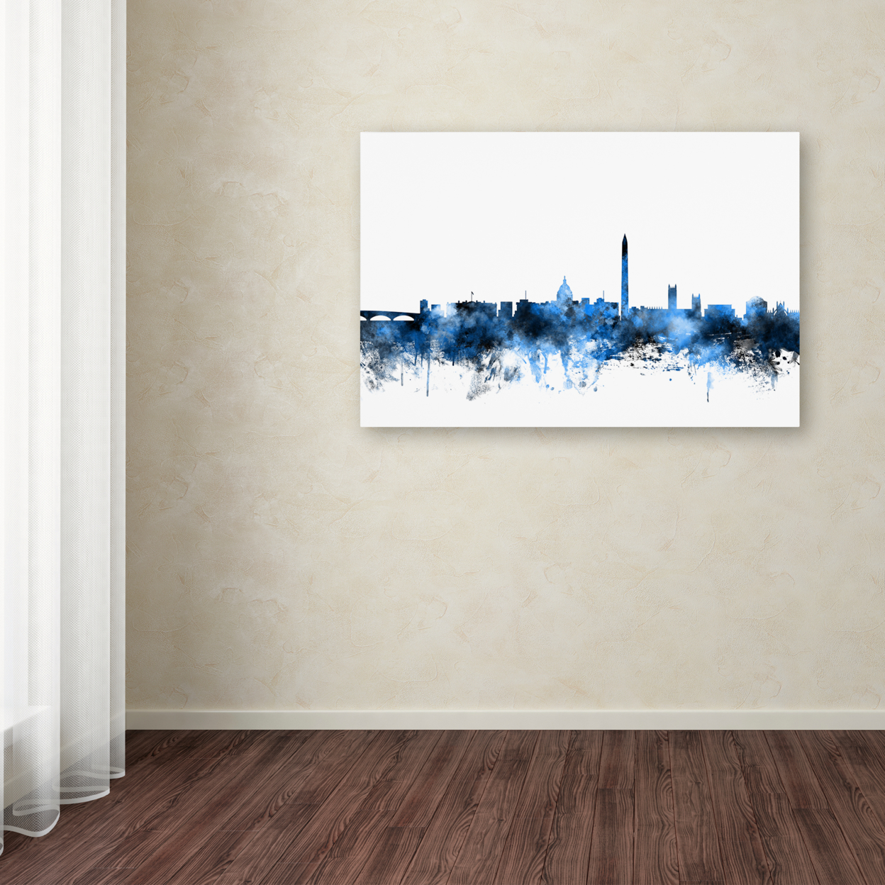 Michael Tompsett 'Washington DC Skyline III' Canvas Art 16 X 24