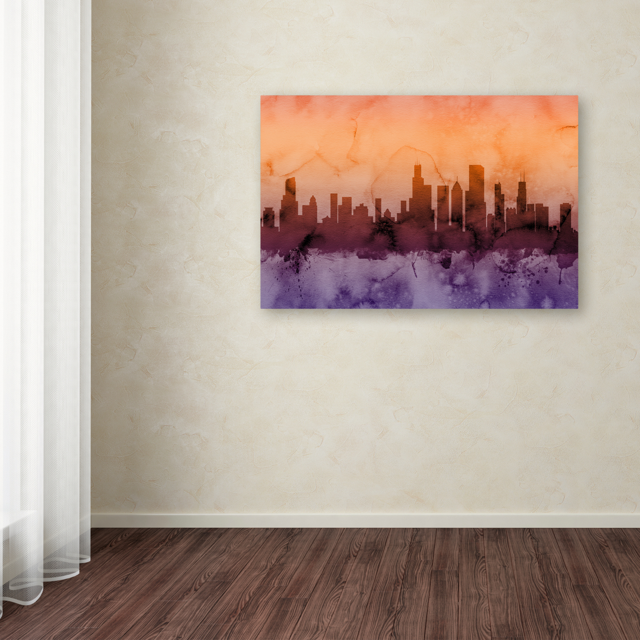 Michael Tompsett 'Chicago Illinois Skyline III' Canvas Art 16 X 24
