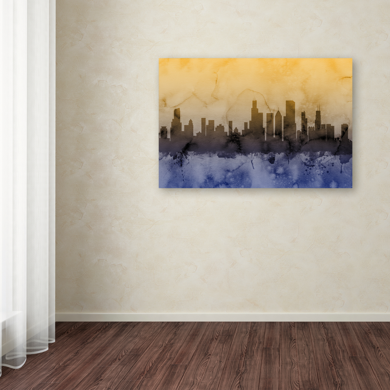 Michael Tompsett 'Chicago Illinois Skyline IV' Canvas Art 16 X 24
