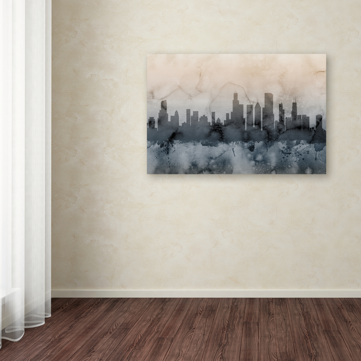 Michael Tompsett 'Chicago Illinois Skyline V' Canvas Art 16 X 24