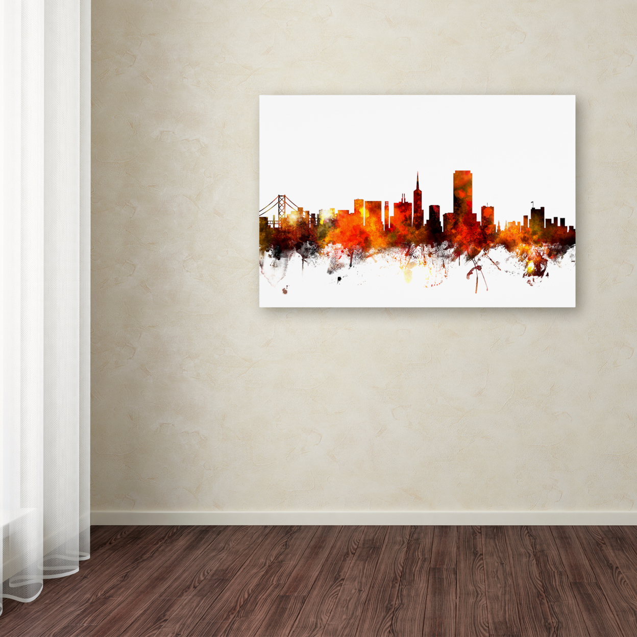 Michael Tompsett 'San Francisco City Skyline III' Canvas Art 16 X 24