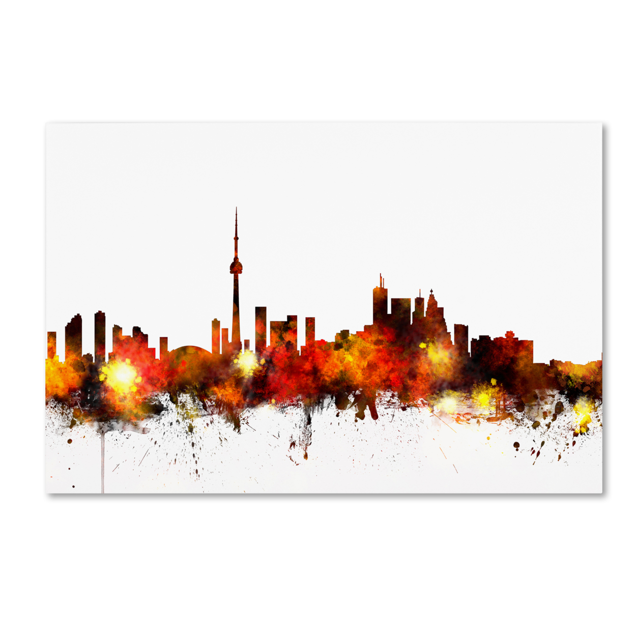 Michael Tompsett 'Toronto Canada Skyline III' Canvas Art 16 X 24