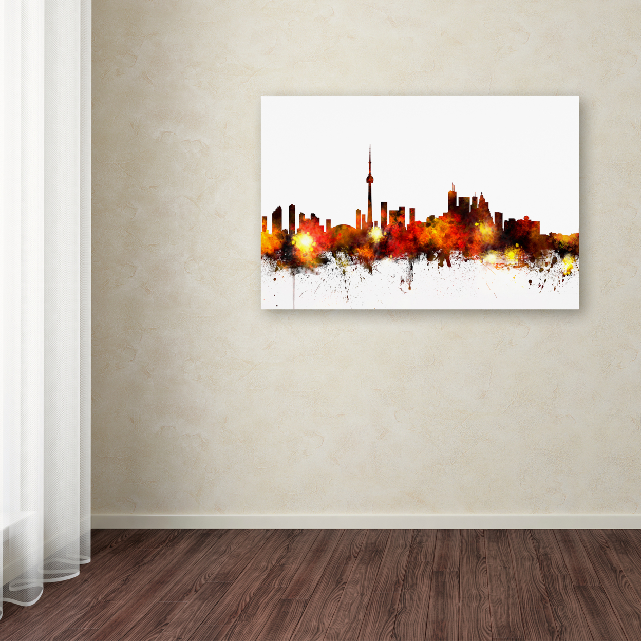 Michael Tompsett 'Toronto Canada Skyline III' Canvas Art 16 X 24