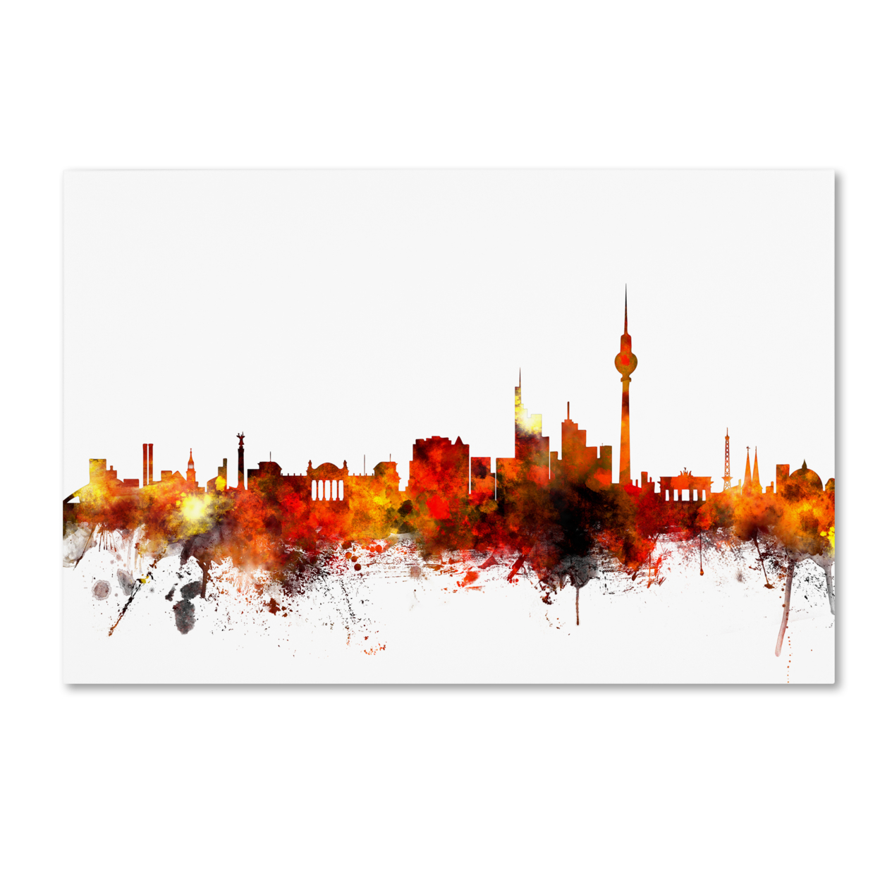 Michael Tompsett 'Berlin Germany Skyline II' Canvas Art 16 X 24
