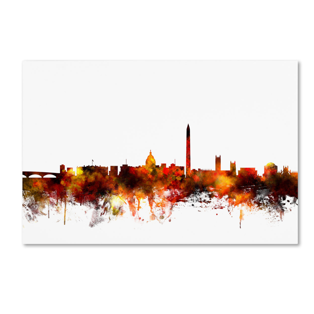 Michael Tompsett 'Washington DC Skyline IV' Canvas Art 16 X 24