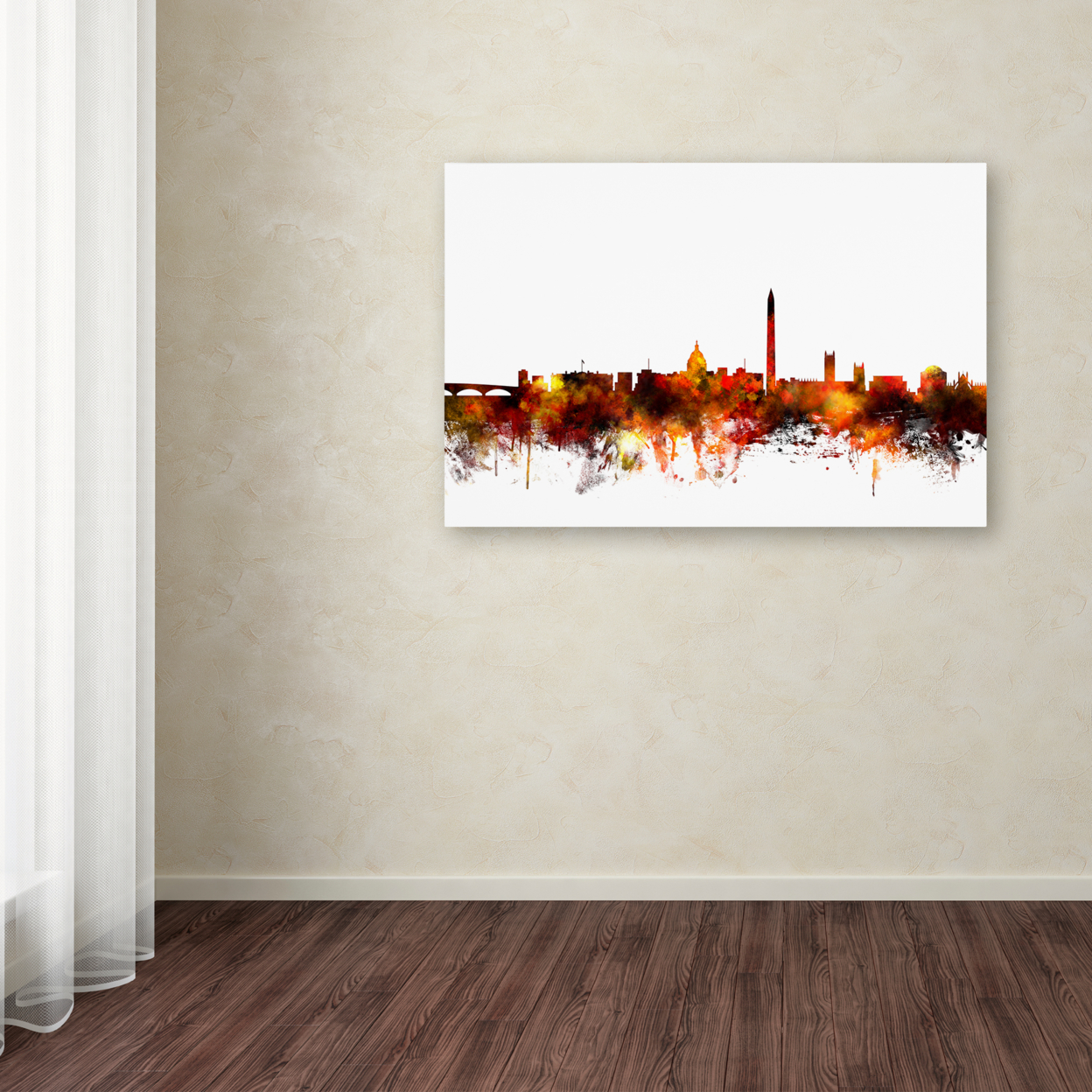 Michael Tompsett 'Washington DC Skyline IV' Canvas Art 16 X 24