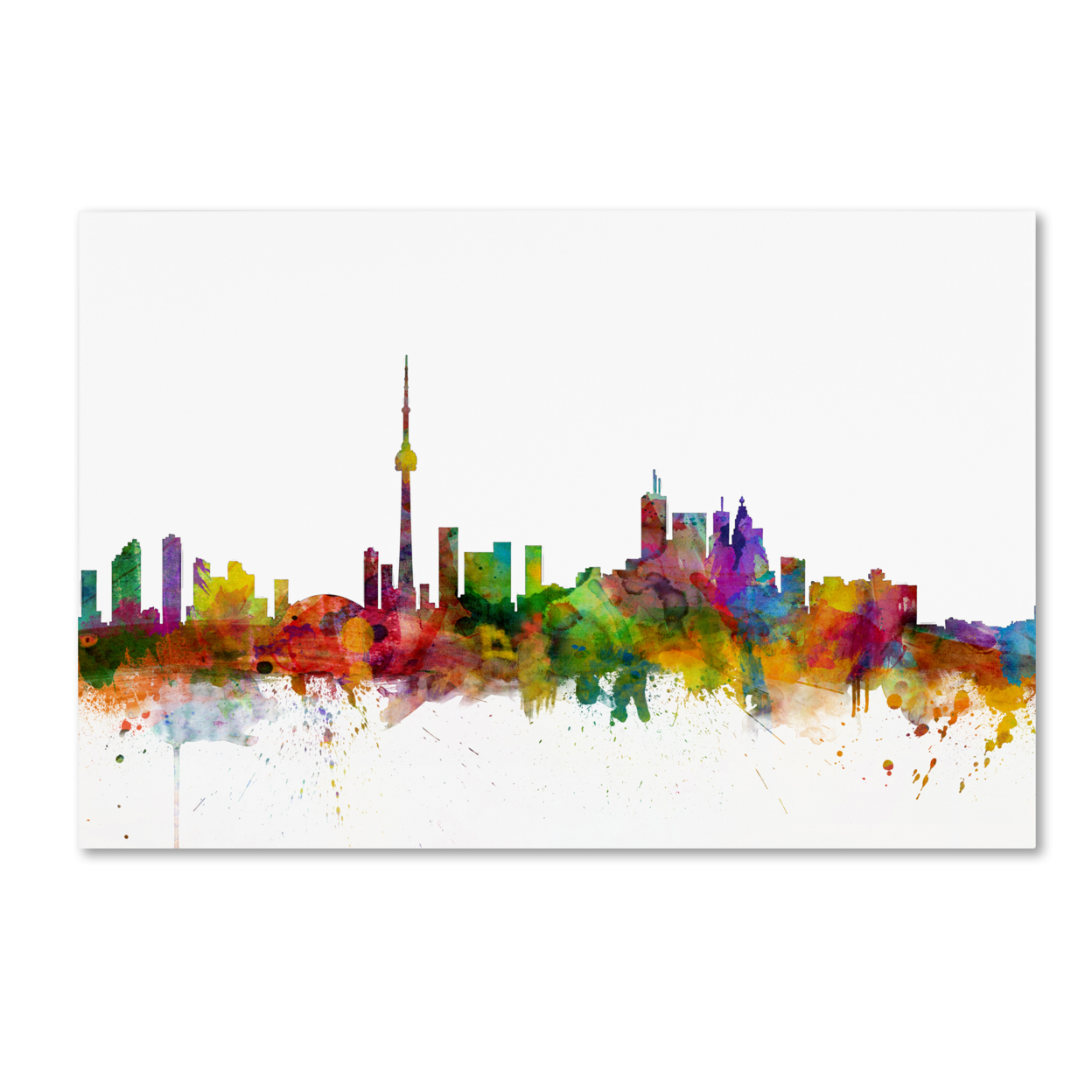 Michael Tompsett 'Toronto Canada Skyline IV' Canvas Art 16 X 24