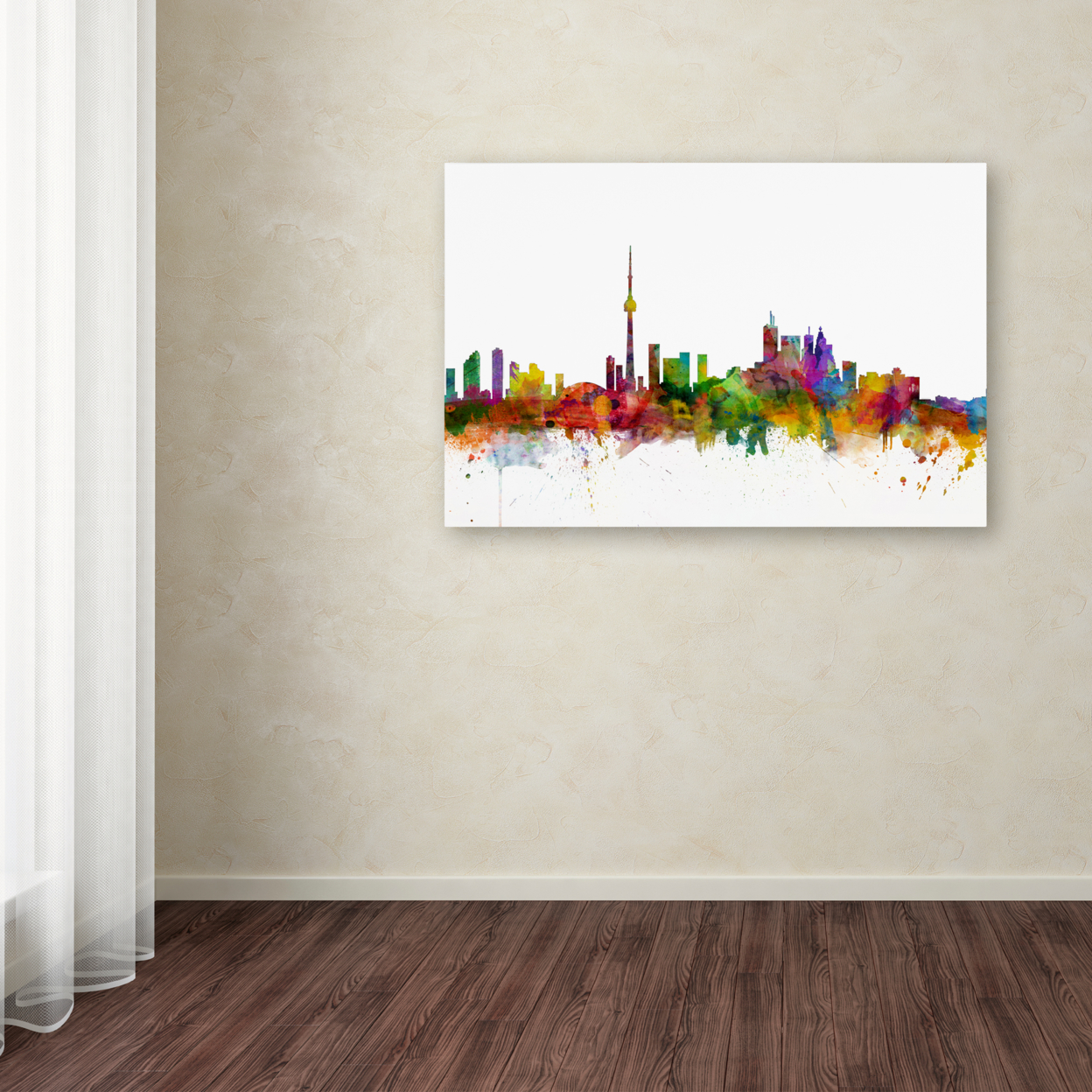Michael Tompsett 'Toronto Canada Skyline IV' Canvas Art 16 X 24
