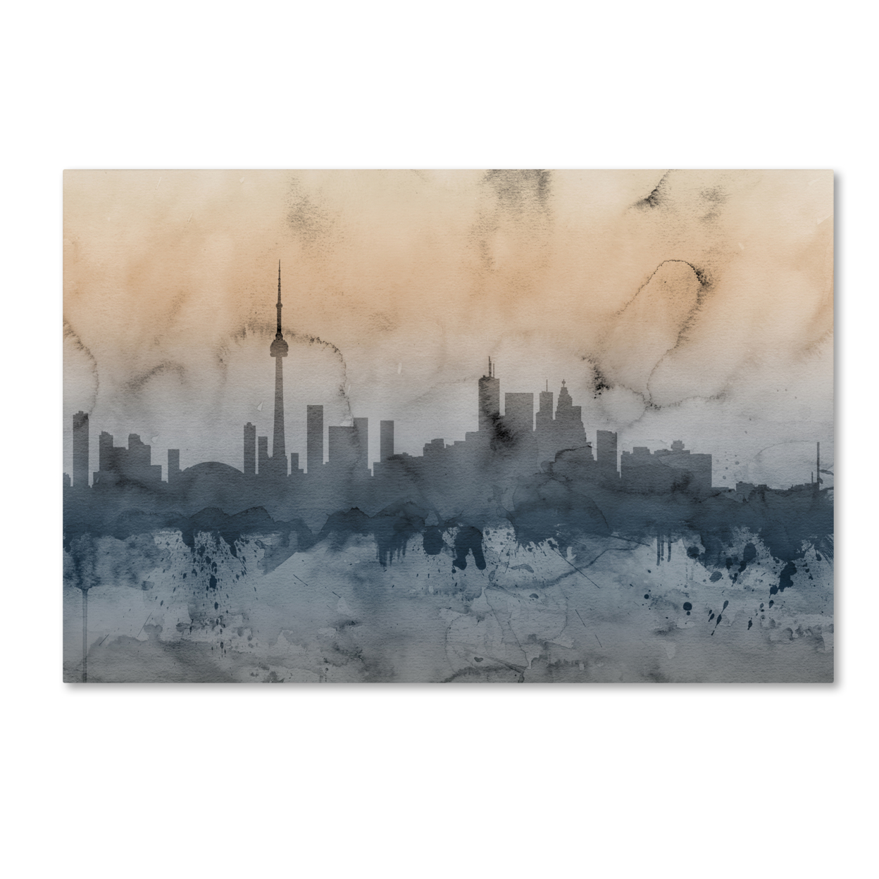 Michael Tompsett 'Toronto Canada Skyline V' Canvas Art 16 X 24