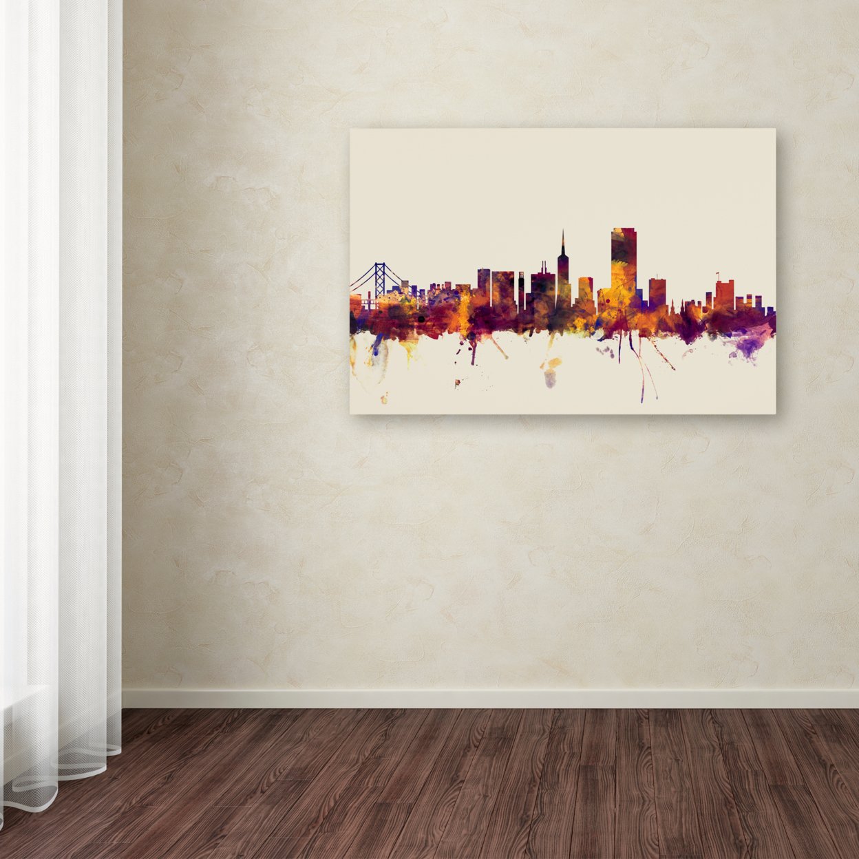 Michael Tompsett 'San Francisco City Skyline IV' Canvas Art 16 X 24