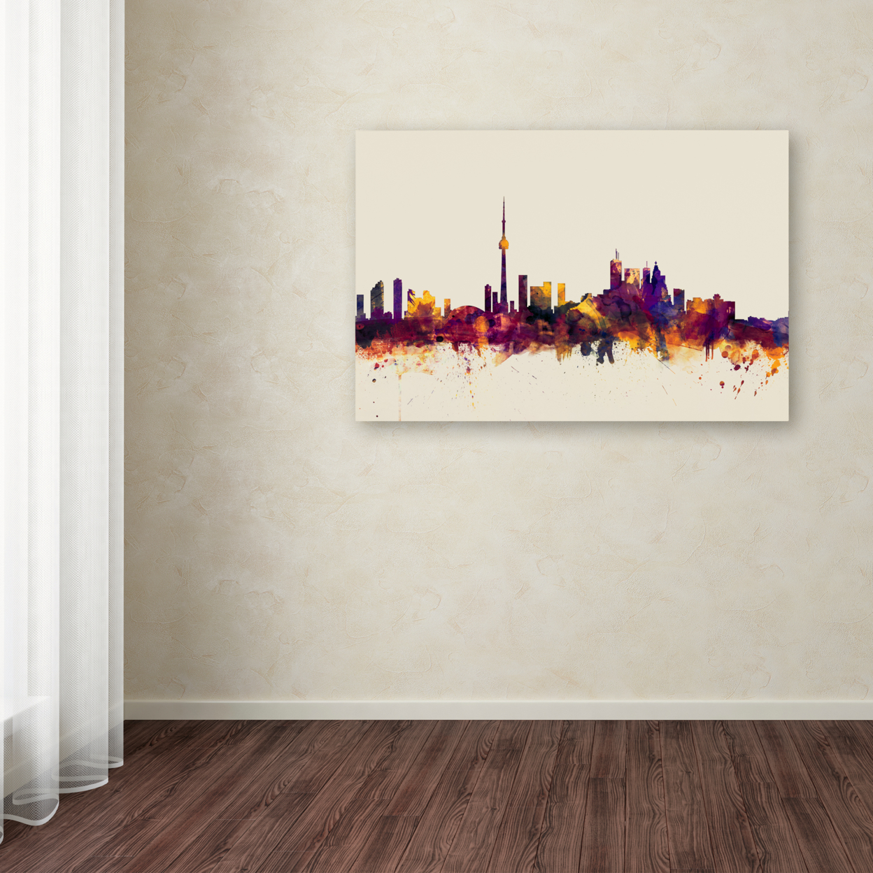 Michael Tompsett 'Toronto Canada Skyline VI' Canvas Art 16 X 24