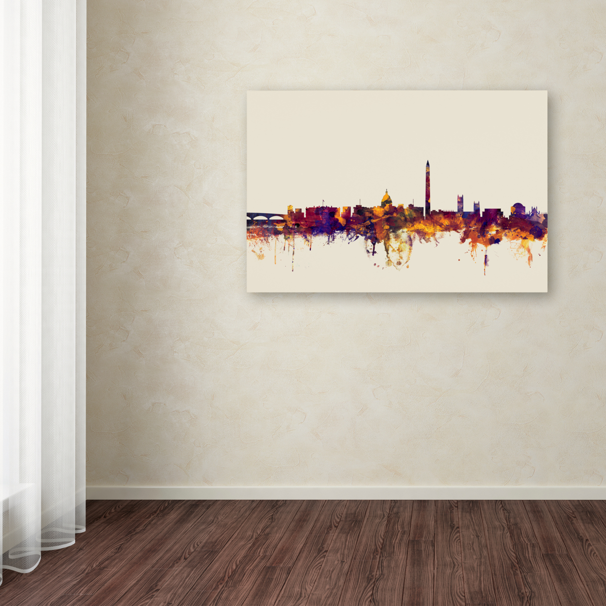 Michael Tompsett 'Washington DC Skyline V' Canvas Art 16 X 24