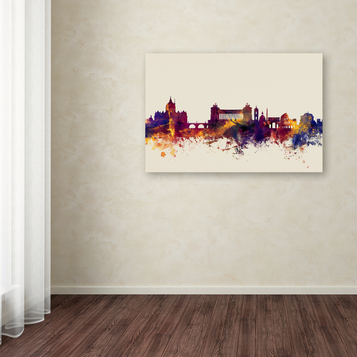 Michael Tompsett 'Rome Italy Skyline' Canvas Art 16 X 24