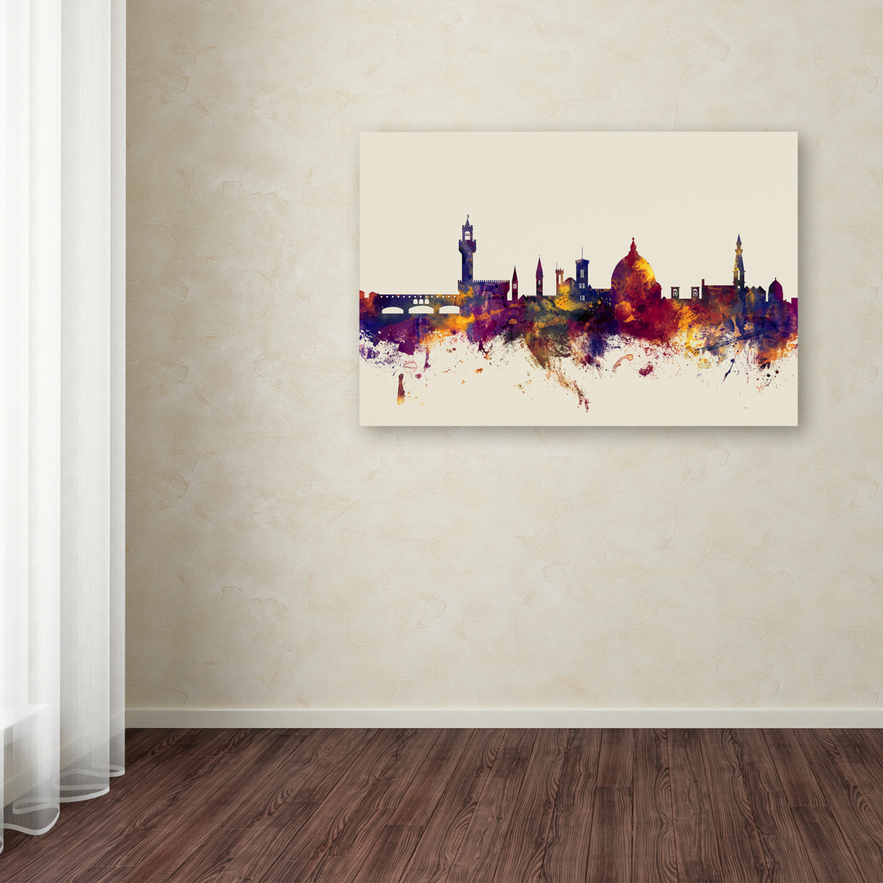 Michael Tompsett 'Florence Italy Skyline' Canvas Art 16 X 24
