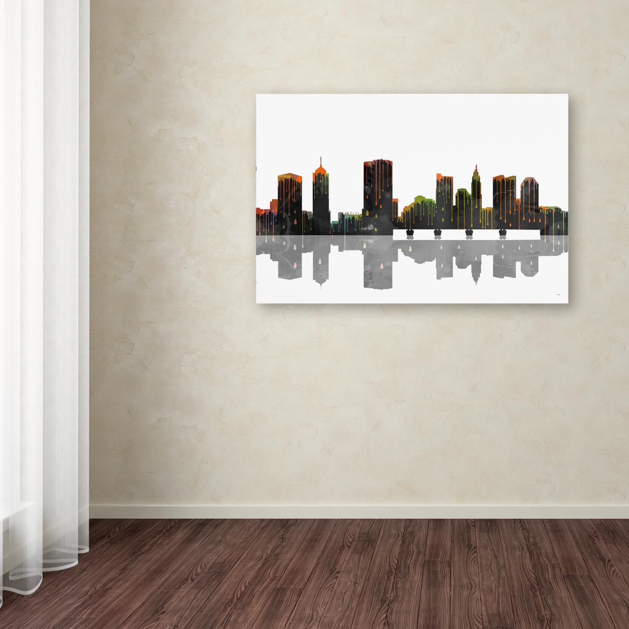 Marlene Watson 'Columbus Ohio Skyline' Canvas Art 16 X 24