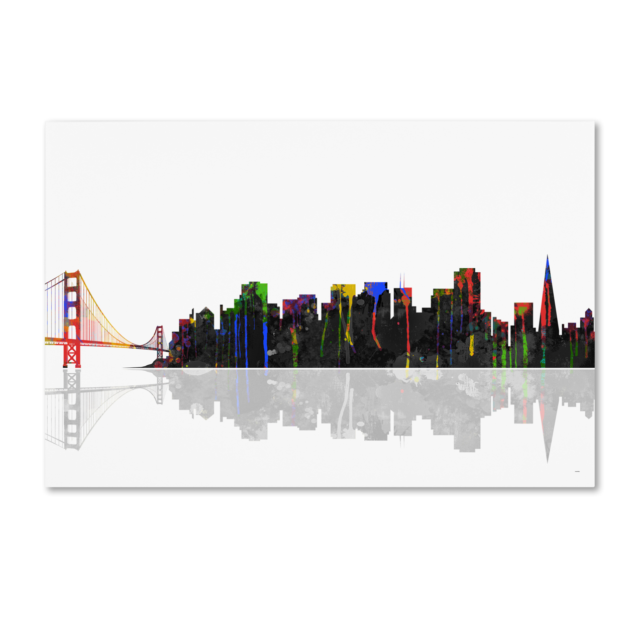 Marlene Watson 'San Francisco California Skyline' Canvas Art 16 X 24