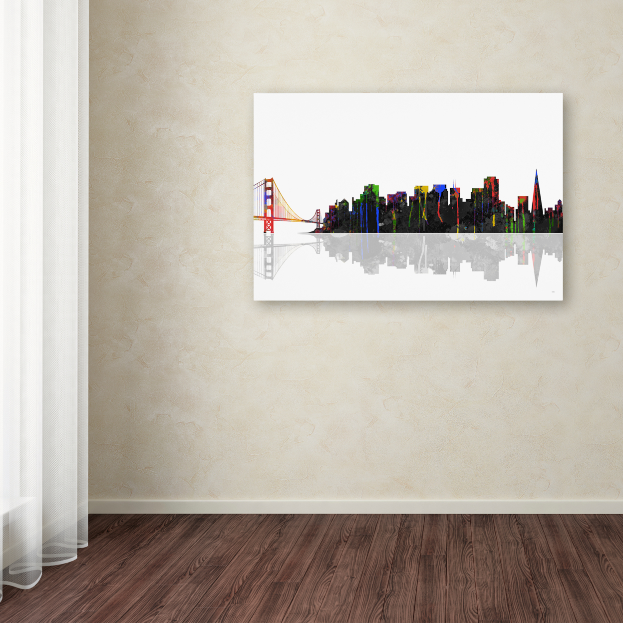 Marlene Watson 'San Francisco California Skyline' Canvas Art 16 X 24