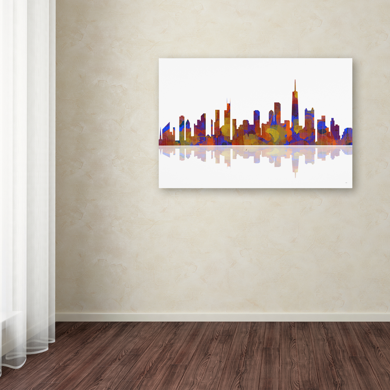 Marlene Watson 'Chicago Illinois Skyline IV' Canvas Art 16 X 24
