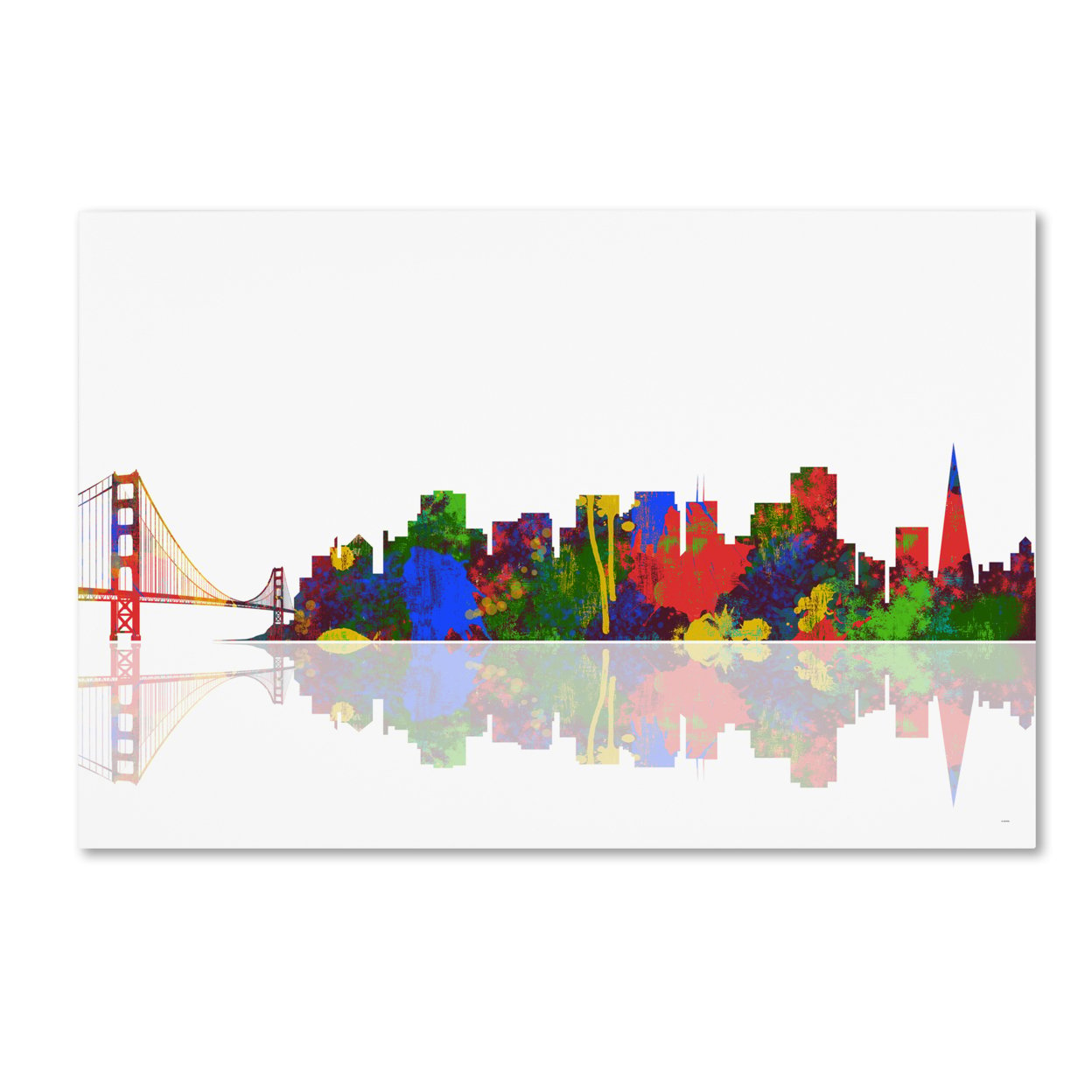 Marlene Watson 'San Francisco California Skyline II' Canvas Art 16 X 24