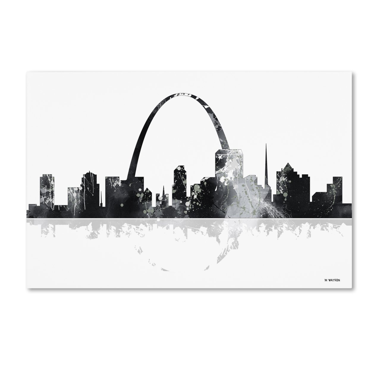 Marlene Watson 'St Louis Missouri Skyline' Canvas Art 16 X 24