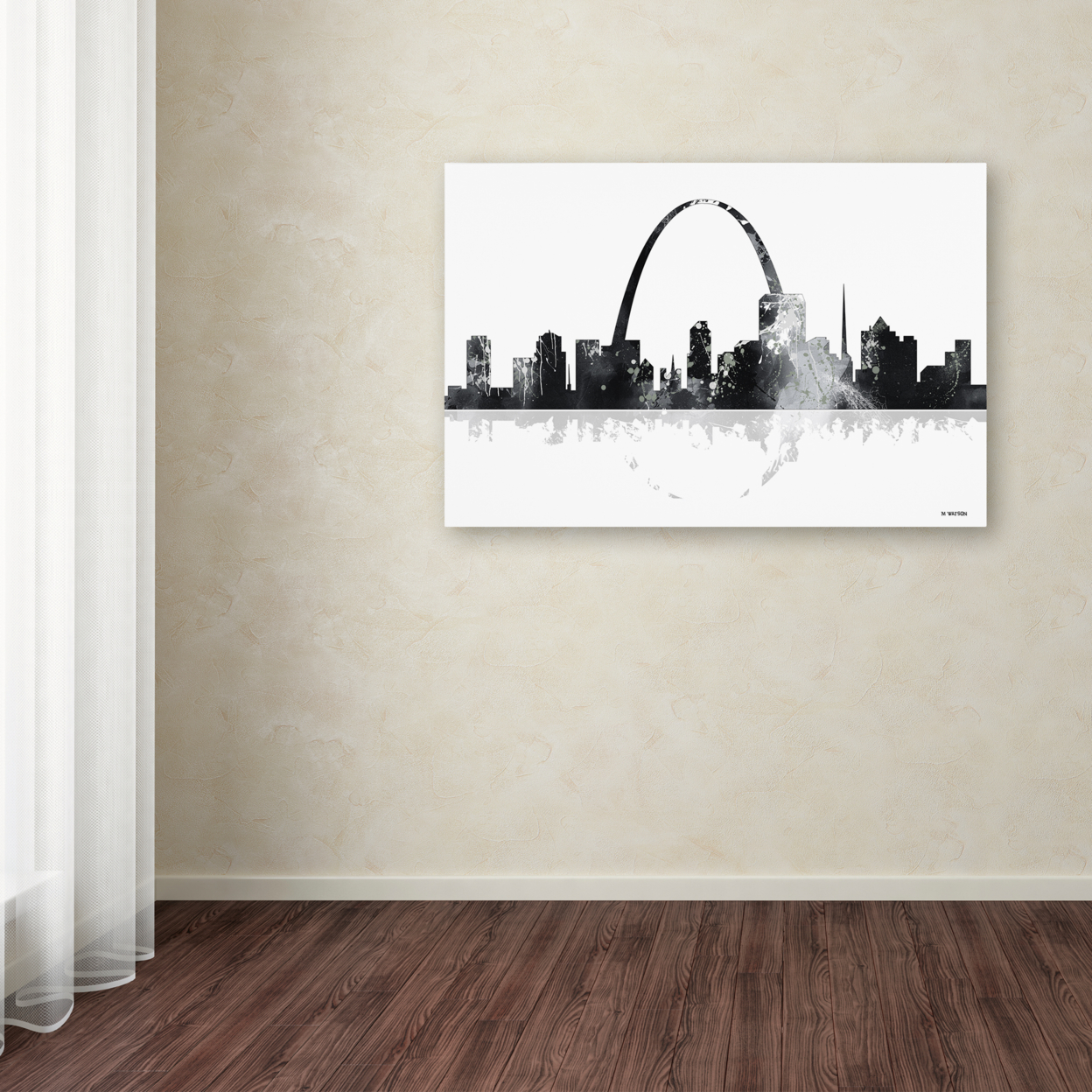 Marlene Watson 'St Louis Missouri Skyline' Canvas Art 16 X 24