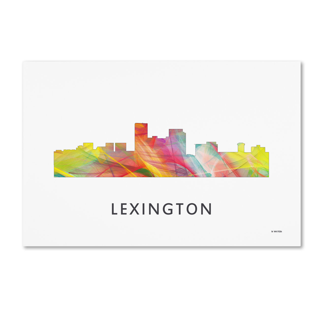 Marlene Watson 'Lexington Kentucky Skyline WB-1' Canvas Art 16 X 24