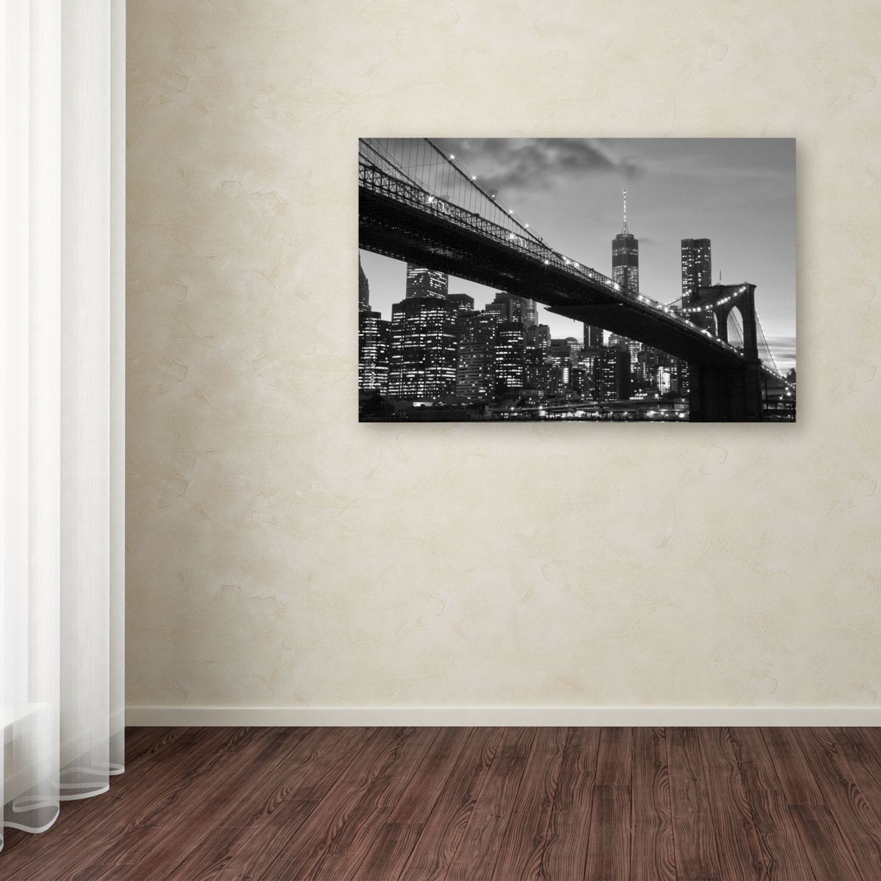 CATeyes 'Brooklyn Bridge 5' Canvas Art 16 X 24