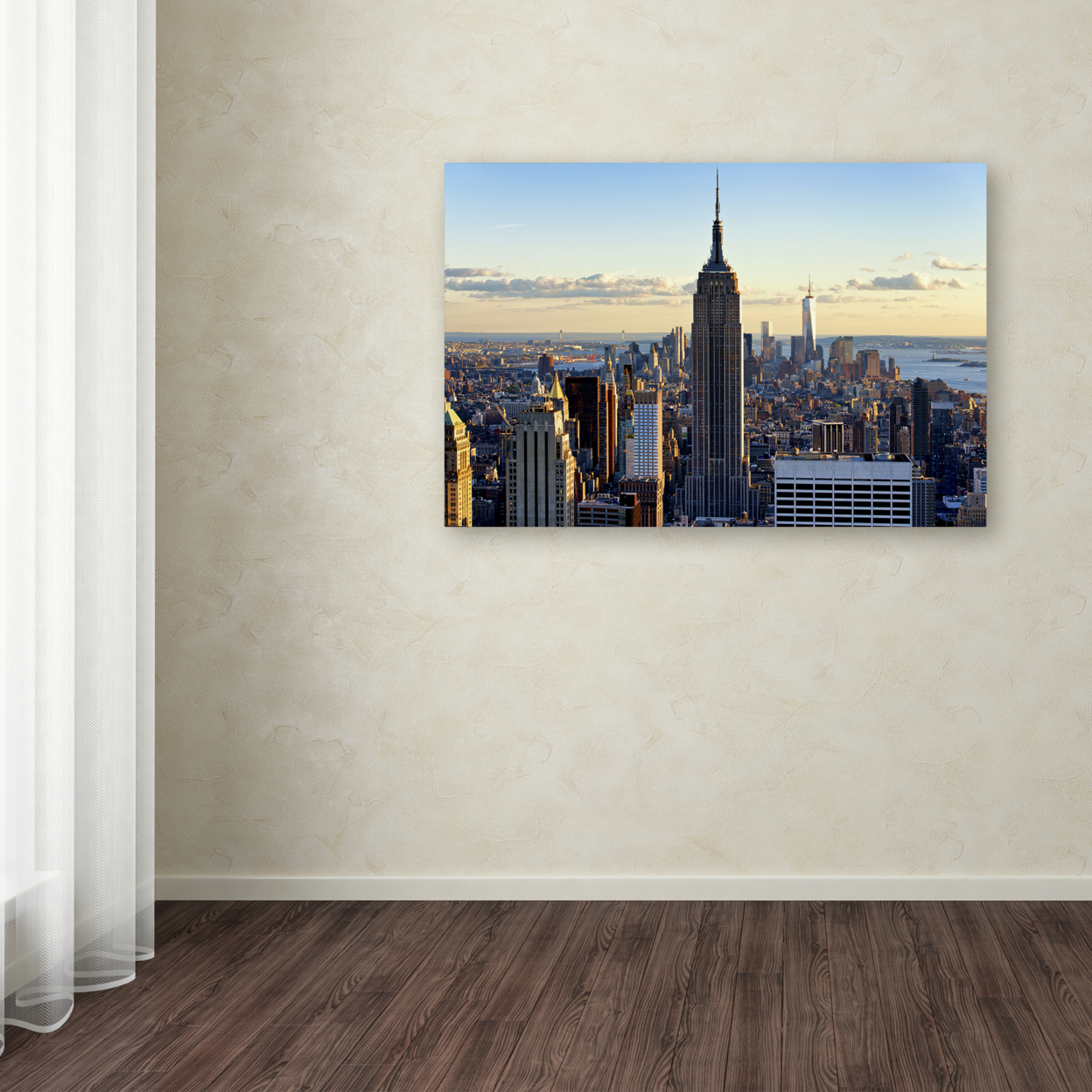 Philippe Hugonnard 'Downtown At Sunset NYC' Canvas Art 16 X 24